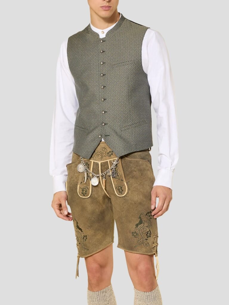 Frontier Deerskin Lederhosen in Coyote Brown Front 2