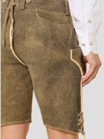 Frontier Deerskin Lederhosen in Coyote Brown Side 2